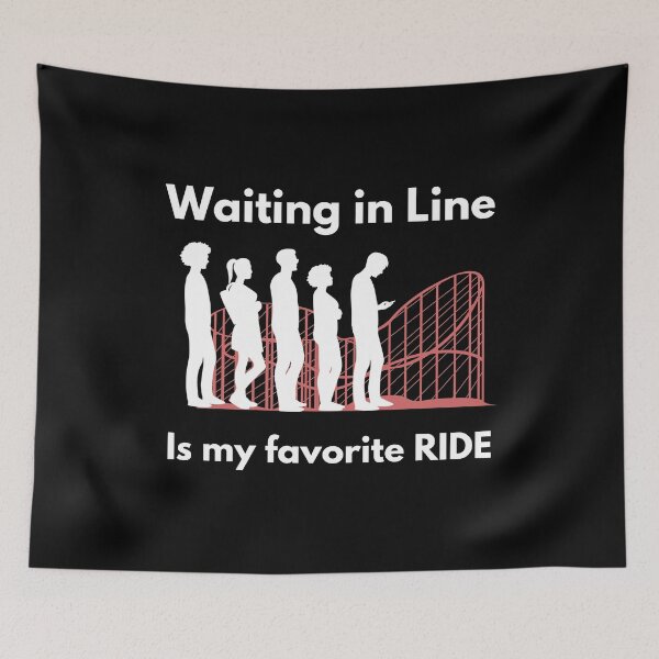 Item preview, Funny Ride Enthusiast Theme Park Waiting In Line designed and sold by AlpacaSmokes.