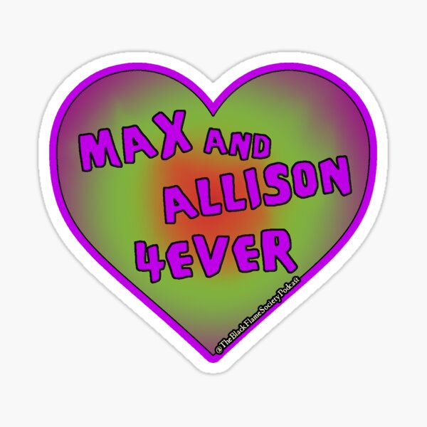 Max and Allison 4Ever Tie Dye Heart Sticker