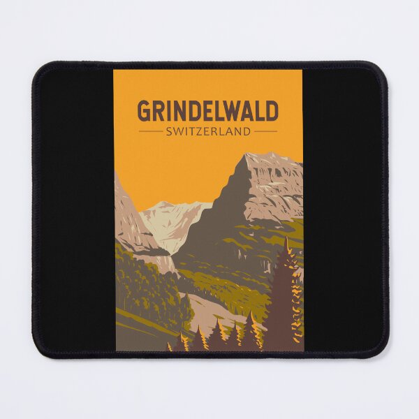 Item preview, Grindelwald Switzerland Travel Art Vintage designed and sold by KrisSidDesigns.