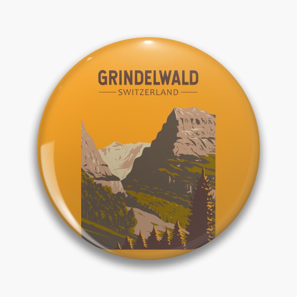 Item preview, Grindelwald Switzerland Travel Art Vintage designed and sold by KrisSidDesigns.