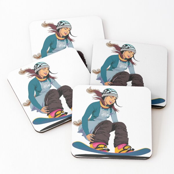 Artikelvorschau, Mädchen auf Snowboard entworfen und verkauft von simaso.