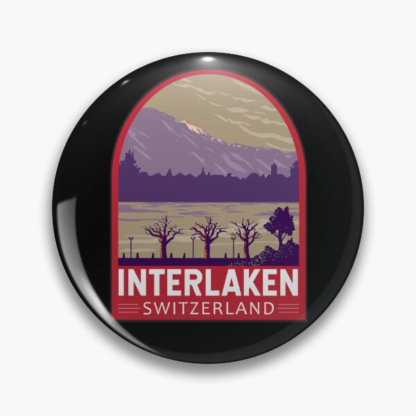 Item preview, Interlaken Switzerland Travel Art Emblem designed and sold by KrisSidDesigns.