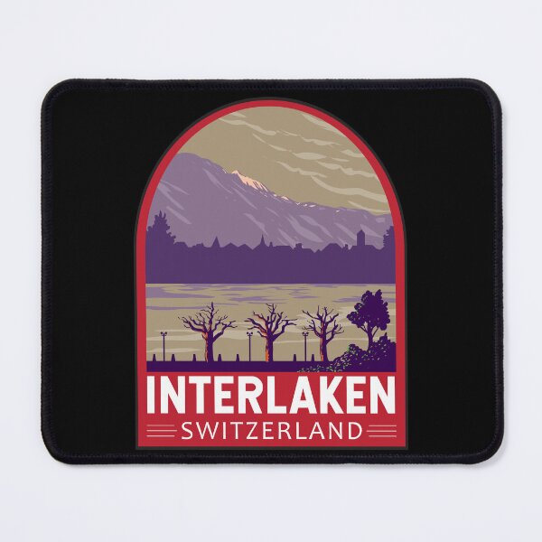 Item preview, Interlaken Switzerland Travel Art Emblem designed and sold by KrisSidDesigns.