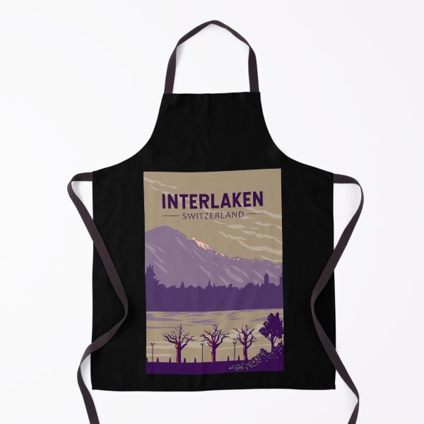 Item preview, Interlaken Switzerland Travel Art Vintage designed and sold by KrisSidDesigns.