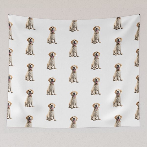 Item preview, Smiling golden labrador retriever lab puppy dog cartoon designed and sold by w1ckerman.