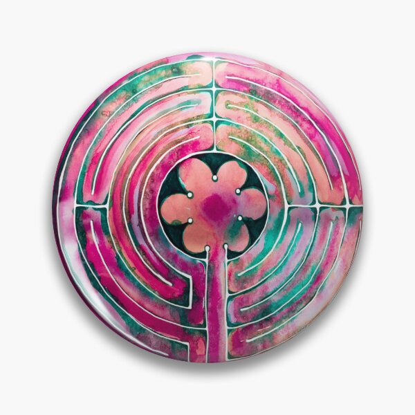 Artikelvorschau, Aquarell-Labyrinth-Labyrinth-Rosa entworfen und verkauft von heartsake.
