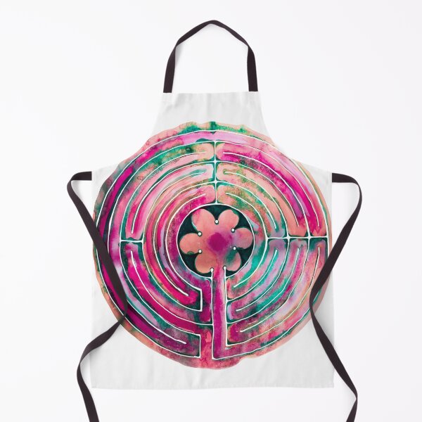 Item preview, Watercolor Labyrinth Maze Pink designed and sold by heartsake.