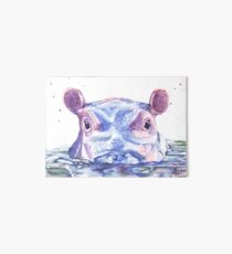 Glückliche Flusspferd-Aquarell-Malerei Galeriedruck