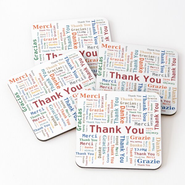 Item preview, Thank You Word Cloud - 5 Languages - Multicolored designed and sold by WinfinityDesigns.