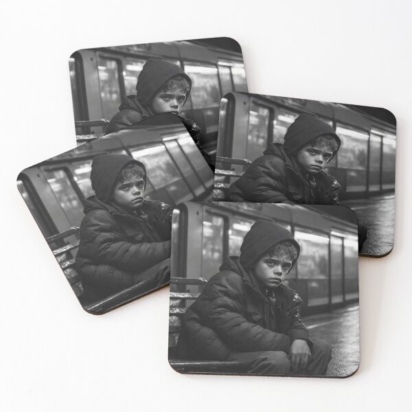 Item preview, The vintage boy Thinking alone while sitting alone. designed and sold by FAhigh-Design.