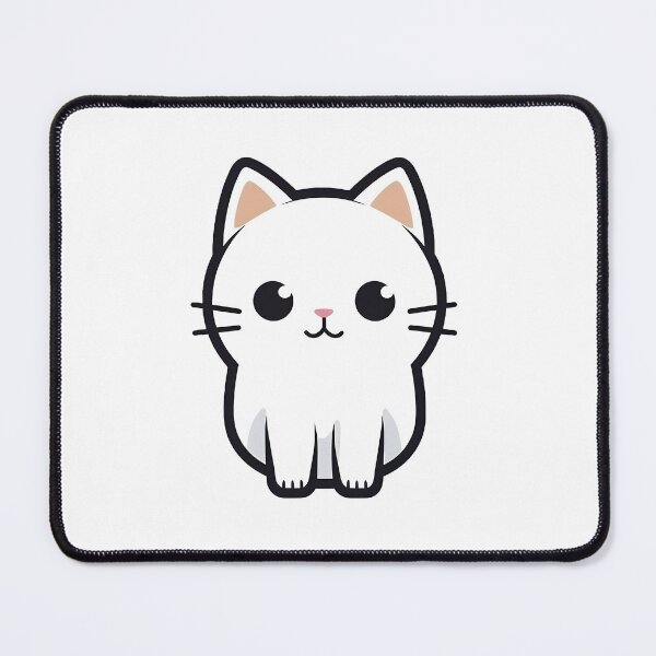 Item preview, Cute White Cat Kitten designed and sold by Kubala Designs.