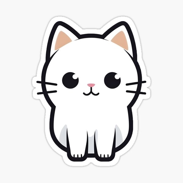 Tiny) Cat Avatar - White