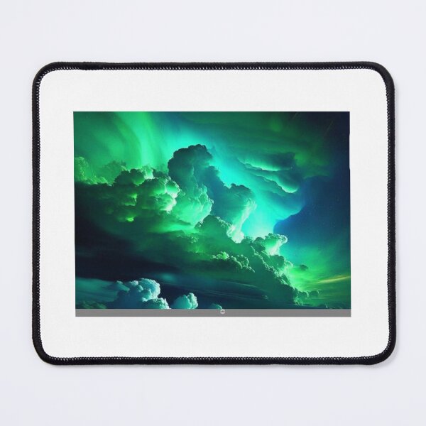 Item preview, Green blue cosmic sky atmosphere designed and sold by Fundigitalart.