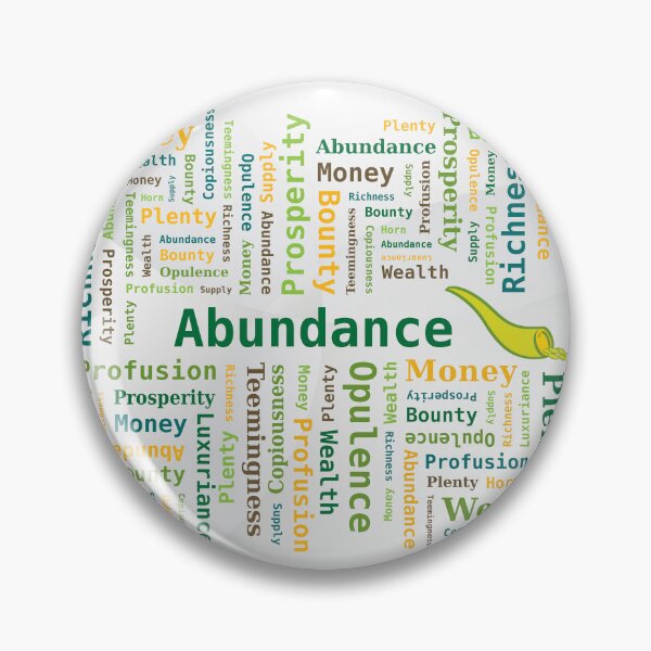 Item preview, Abundance Word Cloud in Green and Yellow Colors designed and sold by InfinityDsigns.