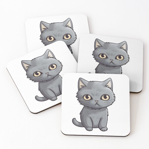Item preview, Angry Cat Smug Sad Grey Cute Kitten  designed and sold by Kubala Designs.