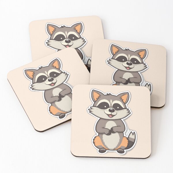 Item preview, Charming raccoon motif designed and sold by SoreStore.