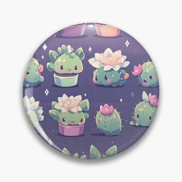 Item preview, Kawaii Pretty Cactusses Desert Plants designed and sold by 18tokwa.