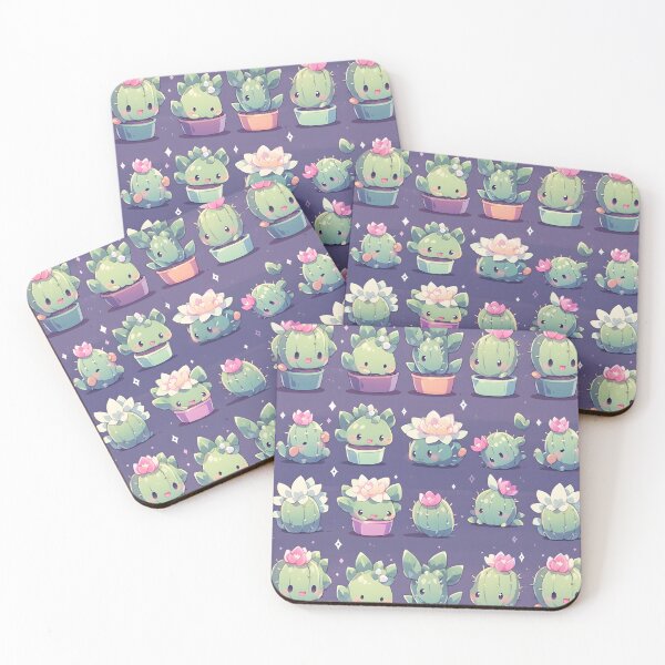 Item preview, Kawaii Pretty Cactusses Desert Plants designed and sold by 18tokwa.
