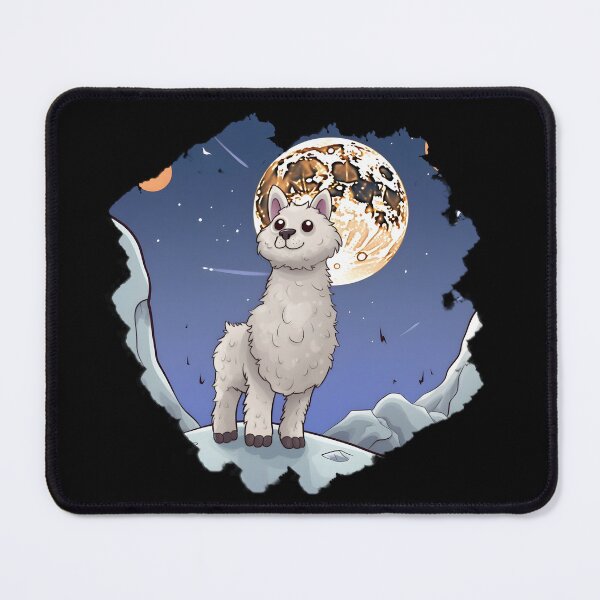 Item preview, Alpaca on the moon in cartoon style designed and sold by 24hSpaceMadness.