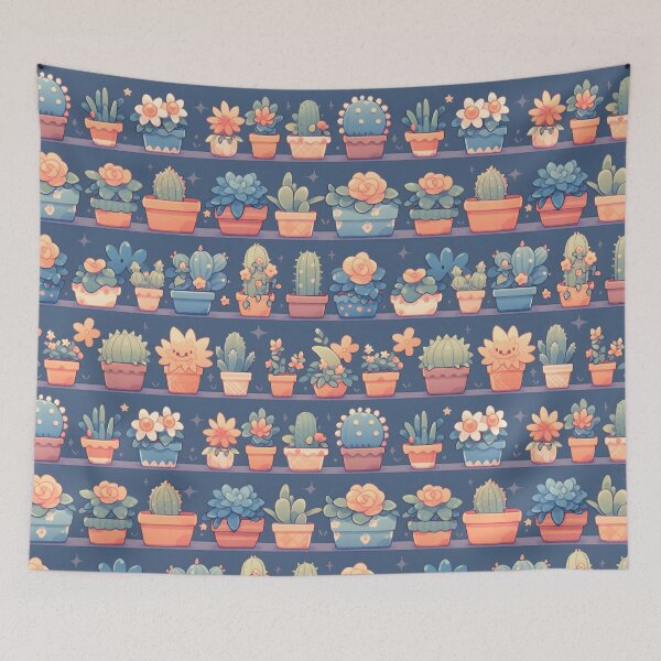 Item preview, Cute and Cuddly Cactus Kawaii Pretty Flower designed and sold by 18tokwa.