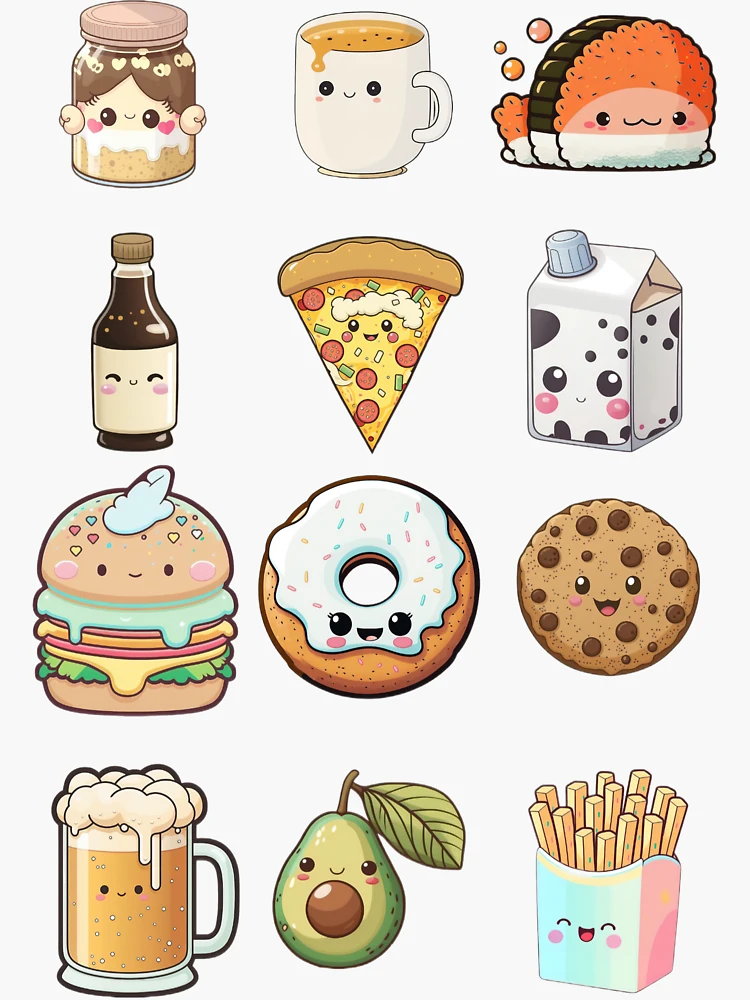Cute food themed Valentine illustrations by peppermint-pop-uk on DeviantArt