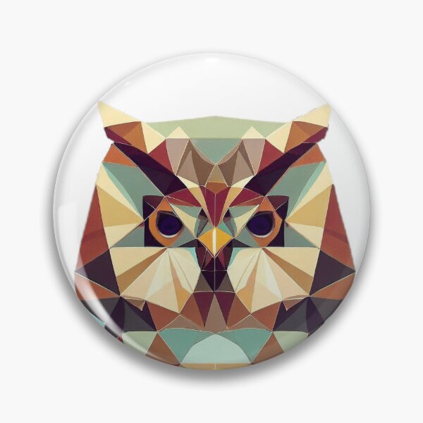 Item preview, geometric colorful owl designed and sold by Fantes.
