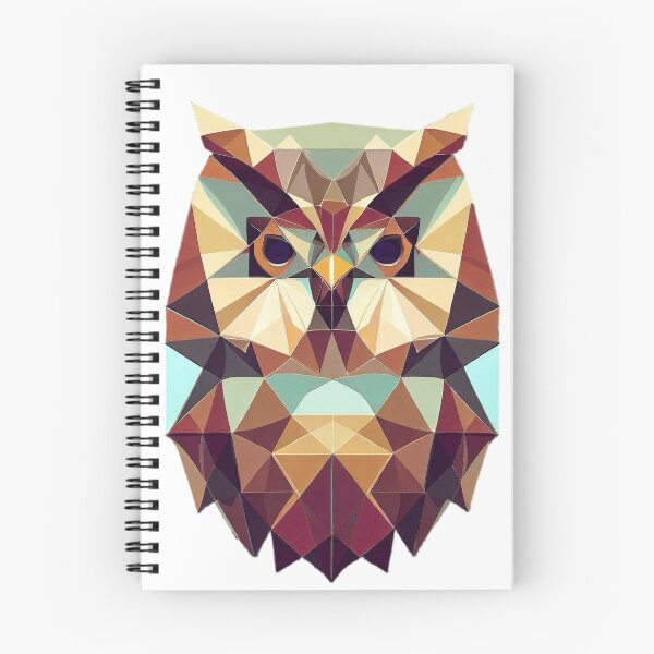 Item preview, geometric colorful owl designed and sold by Fantes.