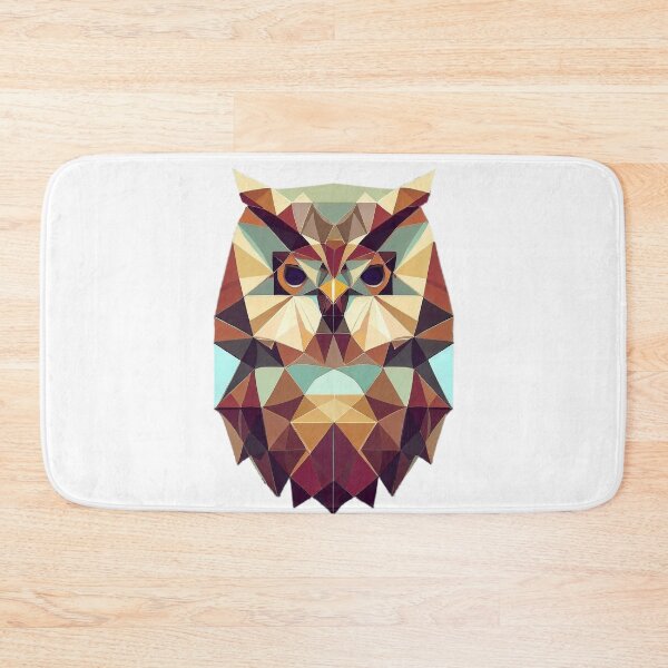 Item preview, geometric colorful owl designed and sold by Fantes.