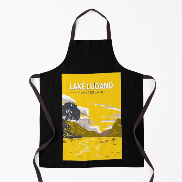 Item preview, Lake Lugano Switzerland Travel Art Vintage designed and sold by KrisSidDesigns.