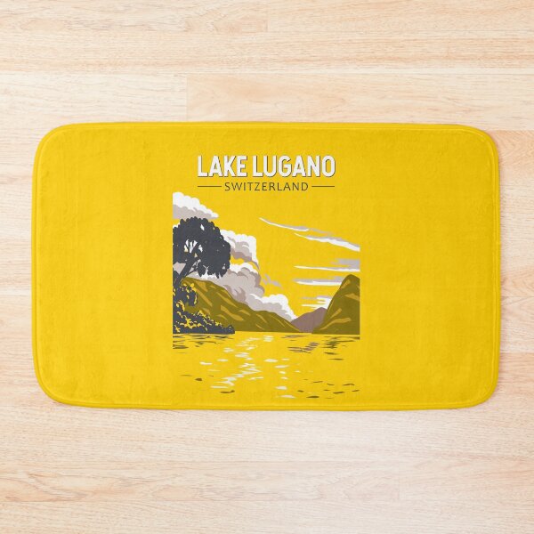 Item preview, Lake Lugano Switzerland Travel Art Vintage designed and sold by KrisSidDesigns.