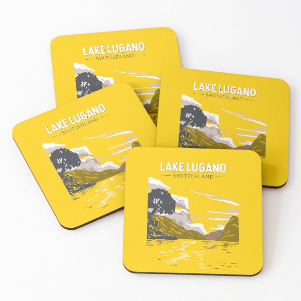 Item preview, Lake Lugano Switzerland Travel Art Vintage designed and sold by KrisSidDesigns.