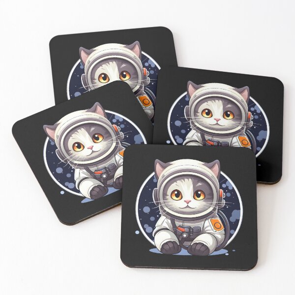 Item preview, Cartoon Cat Astronaut in Space designed and sold by 24hSpaceMadness.