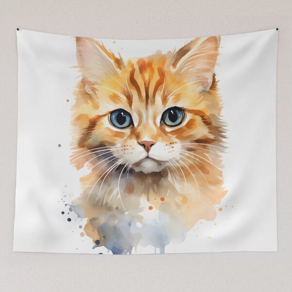 Item preview, Whisker Whimsy: Watercolor Tabby designed and sold by aigcx.