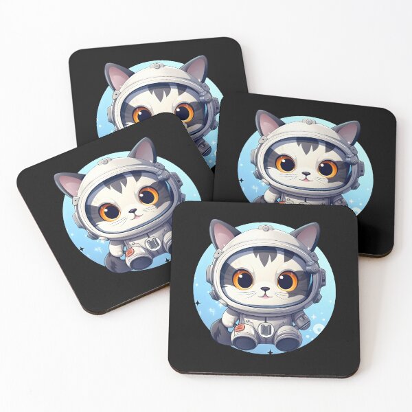 Item preview, Cartoon Cat Astronaut in Galaxy designed and sold by 24hSpaceMadness.