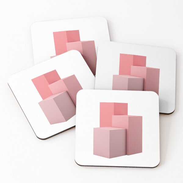 Item preview, Pink geometric cubes designed and sold by Hammadalikhn.