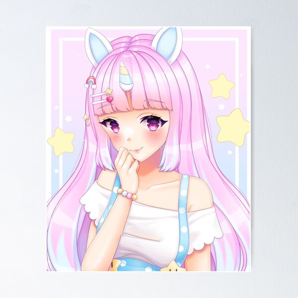 ♡ soft kawaii chibi innocent blush anime face