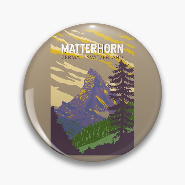 Item preview, Matterhorn Switzerland Travel Art Vintage designed and sold by KrisSidDesigns.