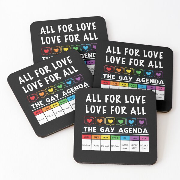 Item preview, Gay agenda raibow art  designed and sold by U-mule.
