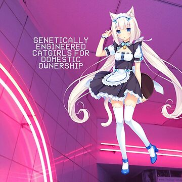 Genetically Engineered Catgirls for Domestic Ownership! (Black) | Greeting  Card