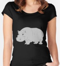 Camiseta entallada de cuello ancho Hippo