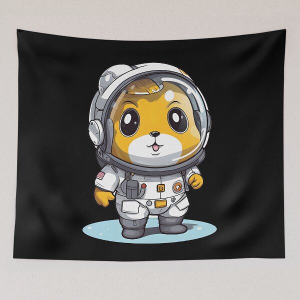 Item preview, Cartoon Astronaut Hamster designed and sold by 24hSpaceMadness.