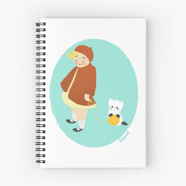 Item preview, Cute Little Retro Girl with Kitty Cat Kitten designed and sold by faboop.