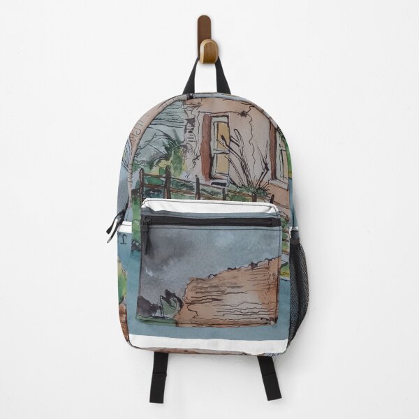 Item preview, Derelict building in Indian ink and Watercolor designed and sold by Justin Turney Art.