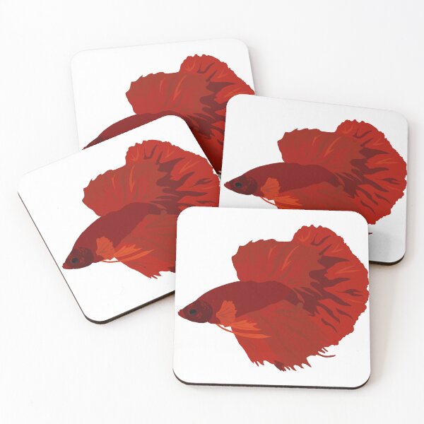 Item preview, Betta Fish Illustration designed and sold by Furkid Studio.