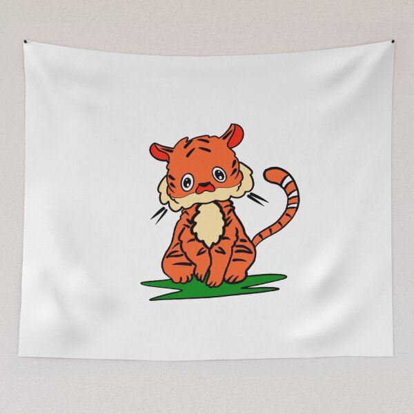 Item preview, Sad tiger anime design  designed and sold by ExploreAura Studio.