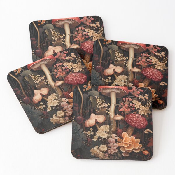 Item preview, poisonous mushrooms dark academia gothic cottagecore decor designed and sold by Mehak  Khan.