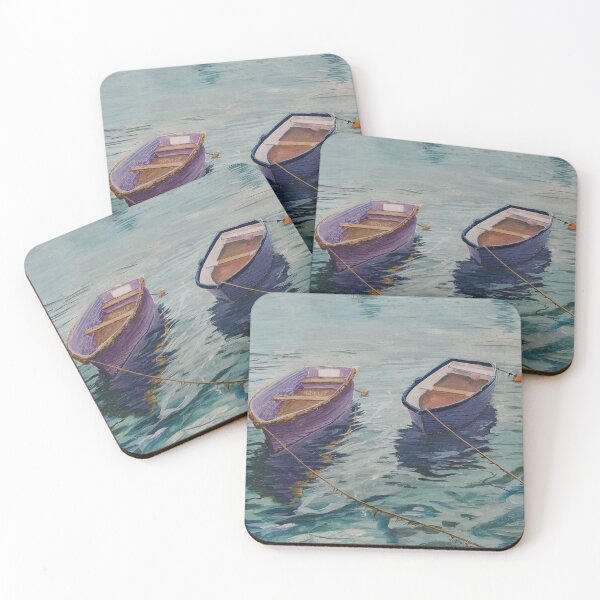 Item preview, Two Rowboats in Folkestone Harbour designed and sold by Justin Turney Art.