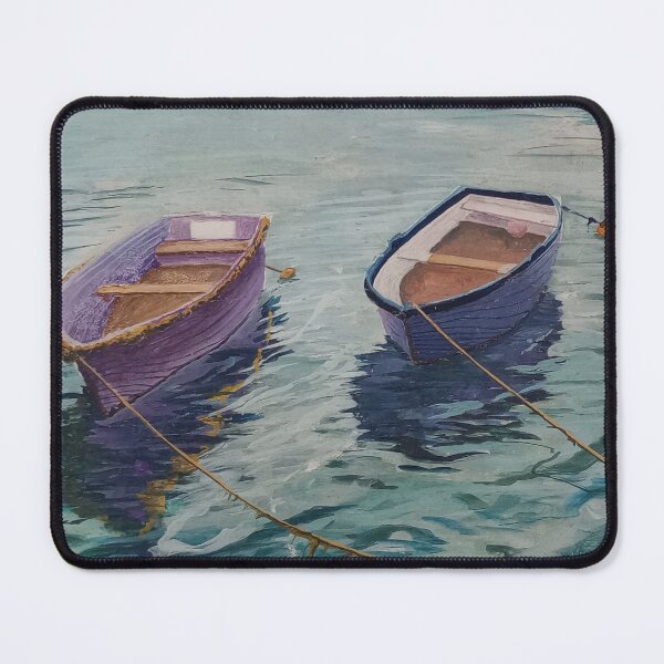 Item preview, Two Rowboats in Folkestone Harbour designed and sold by Justin Turney Art.