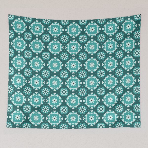 Item preview, Turquoise Blue Moroccan Inspired Mosaic Tile Pattern designed and sold by Lindsay Marie Patterns.
