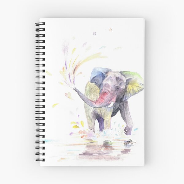Item preview, Elephant Splashing Colors designed and sold by MarenPaintsJoy.